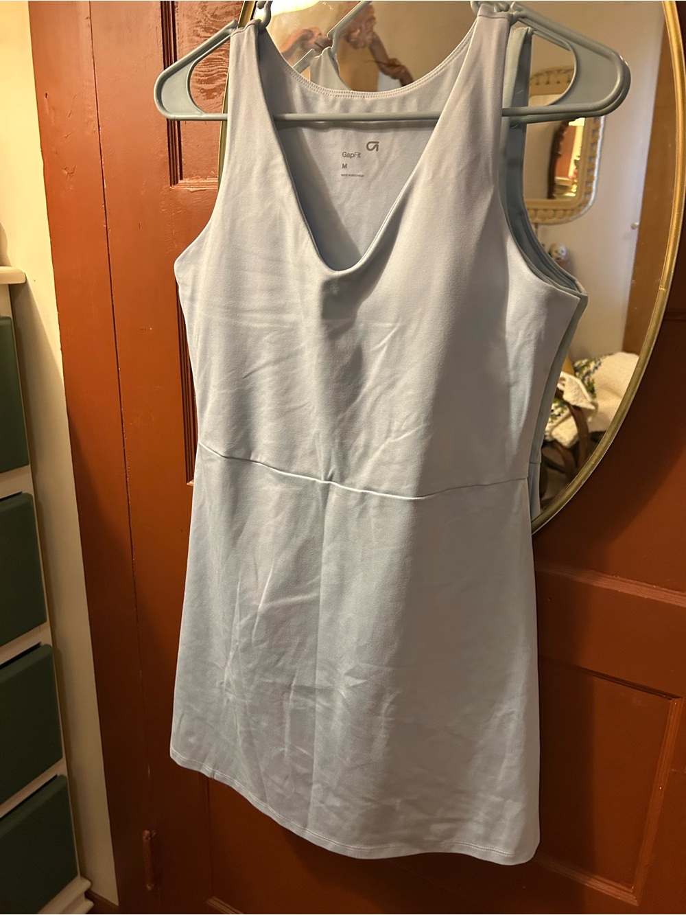 GAP Light Blue Sleeveless V-Neck Dress